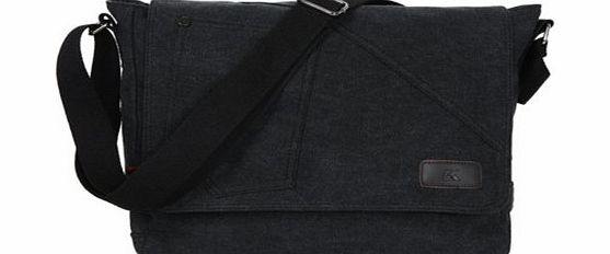 Generic Vintage Men Canvas Messenger Shoulder Bag Satchel Large Schoolbag Tote 13`` (Black)