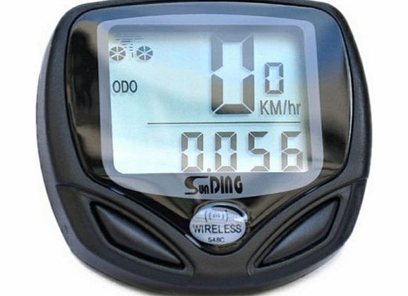 Generic Wireless LCD Bike Computer Speedometer Waterproof