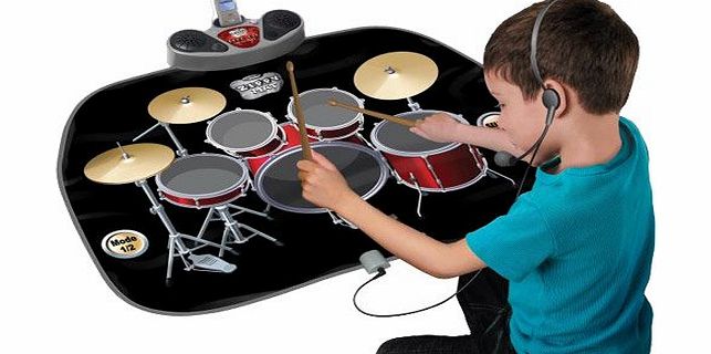 generique Childs Kids Musical Toy Electronic Drum Kit Playmat With Speakers amp; Drumsticks