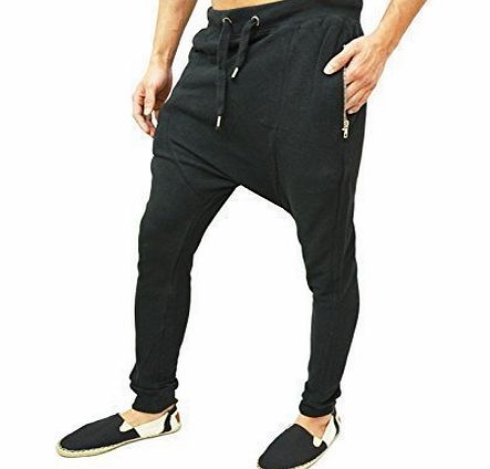 Genetic Apparel Mens Boys Designer Celebrity Fashion Long Drop Crotch Super Skinny Stretch Joggers Jogging Jog Casual Bottoms Pants Trousers