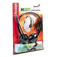 Genius Headset HS-02A (2 ear boom mic black)