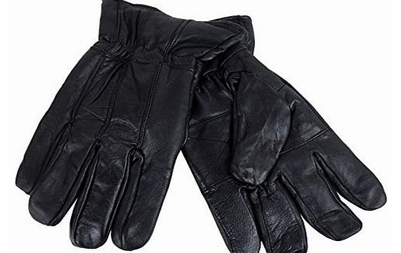 Mens Lined Winter Warm Padded Fitted Driving Leather Gloves Quality Gents L/XL