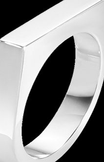 Georg Jensen Silver Silm Aria Ring - Ring Size O