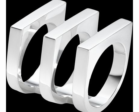 Silver Three Row Aria Ring - Ring
