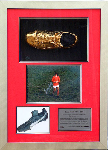 George Best and#8211; Golden Boot framed presentation