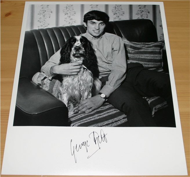 GEORGE BEST HAND SIGNED 10 x 8 PHOTO
