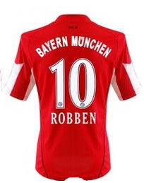 German teams Adidas 2010-11 Bayern Munich Home Shirt (Robben 10)