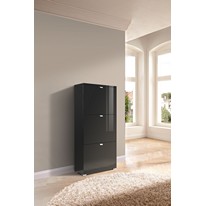 Fame Shoe Cabinet in Black High Gloss