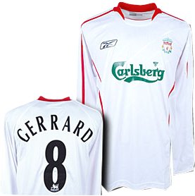 Gerrard Reebok Liverpool L/S away (Gerrard 8) 05/06