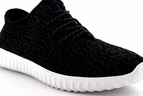 Get Fit Womens Designer Sports Walking Running Shock Absorbing Lightweight Performance Retro Trainers - Black/Dark Grey - UK6/EU39 - BS0072