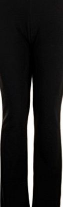 Get The Trend Womens Brand New Ribbed Trousers Ladies Work School Black Rib Bootcut Trousers (SIZE 12 - SHORT, BLACK)