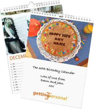 Getting Personal Personalised 30th Birthday Calendar