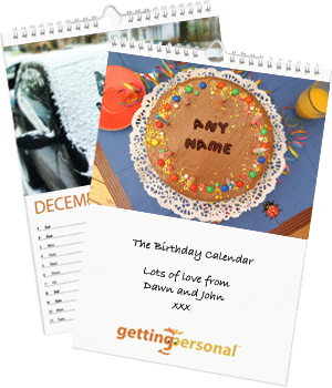 Getting Personal Personalised Birthday Calendar