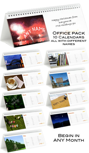 Personalised Desk Calendars (Classic Theme) - 10 Pack