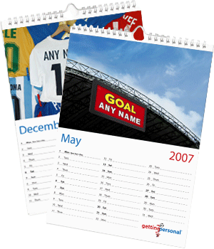 Personalised Football Calendar
