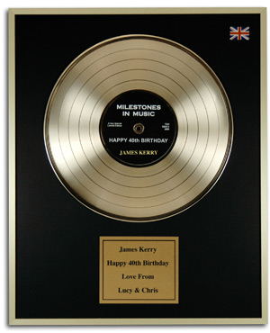 Personalised Gold Disc - Twelve Inch