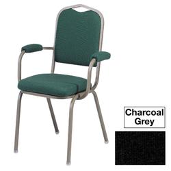 ggi Executive Banquet Chair With Arms Charcoal