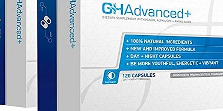 GHAdvanced  Twin Pack. Powerful Growth Hormone Booster -For Increased Muscle Mass, Improved Sex Drive, Boosted Energy and Anti-Aging