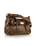 Bucaneve - Bronze Metallic Leather Small Hobo Bag