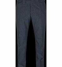 Gibson Charcoal Blue Striped Trouser 32R Blue