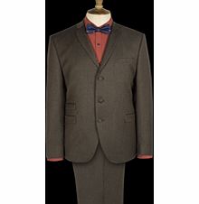 Gibson Dark Brown Stripe Two Piece Suit 40S Brown