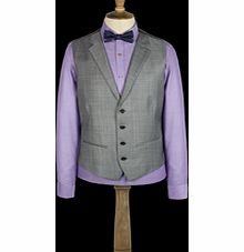 Gibson Grey Shawl Collar Four Button Waistcoat