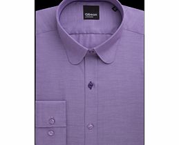 Gibson Lilac Shirt With Penny Round Collar 145