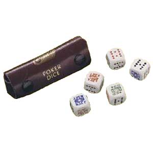 Gibson s Poker Dice In Leathercase