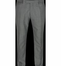 Gibson Silver Grey Slim Fit Trousers 30R Silver