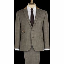 Gibson Taupe Flannel with Gold Window Pane Check
