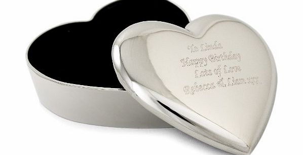 Personalised Traditionally Engraved Heart Trinket - FREE ENGRAVING - Perfect for Christmas, Gift, For Her, Wedding