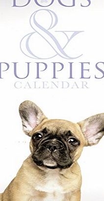 Gift Wishes 2015 Cute Dogs Puppies Tall Slim Wall Calendar with Free Pocket Calendar Christmas Gift Puppy