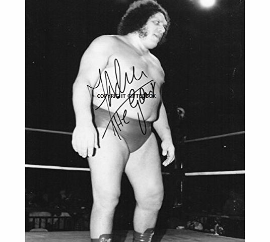 GIFTEDBOX LIMITED EDITION ANDRE THE GIANT WRESTLING SIGNED PHOTO   CERT PRINTED AUTOGRAPH SIGNATURE SIGNED SIGNIERT AUTOGRAM WWW.GIFTEDBOX.CO.UK