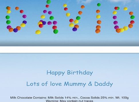 Personalised Balloons Chocolate Bar Great Gift for Birthday Boys Brother Son Men Dad Grandad Teenagers Christmas