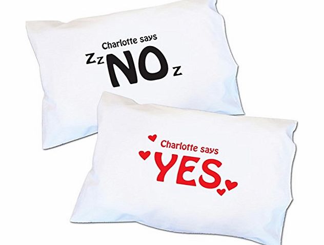 Gifts for Women Personalised Yes/No Single Pillowcase Great Gift for Man Woman Girlfriend Boyfriend Birthday Christmas Anniversary Valentines Day