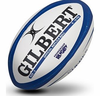 Gilbert Replica Rugby Ball - Size 5 - White/Blue