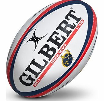 Gilbert Balls Gilbert Replica Rugby Ball - Size 5 - White/Red