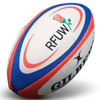 Gilbert England Rugby Mini Ball - White/Red.