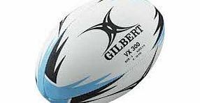 Gilbert VX300 Training Rugby Ball (White/Blue,3)