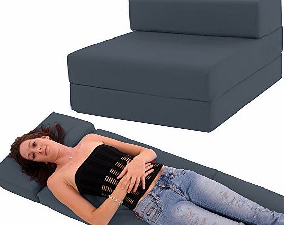 Gilda STANDARD CHAIRBED - Single Guest Z Chair bed Z Bed Chairbed Futon (Graphite Grey)