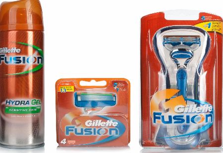 Gillette Fusion Shaving Kit With Hydra Gel
