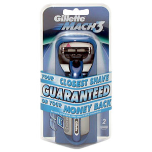 Gillette MACH 3 Cool Blue Razor - size: Razor