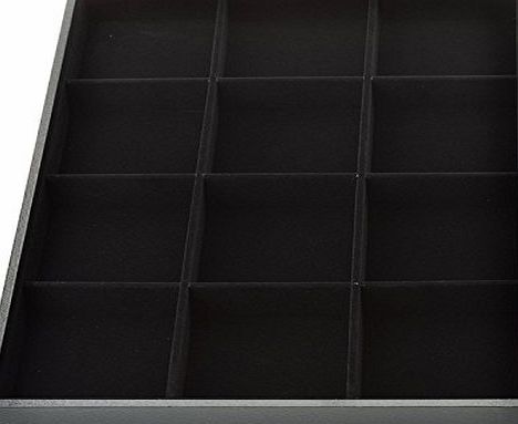 Ginasy EU Ginasy Lint Jewelry Box Organizer Display Storage Tray Caseleather Display Organizer