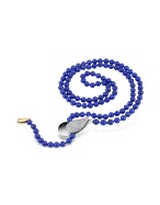 Gino Fontana Petalo Diamond Pendant w/Blue Lapis Pearl Strand Necklace