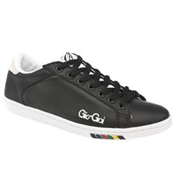 Gio-Goi Male Gio-Goi Classic Tennis 1 Leather Upper Fashion Trainers in Black and White