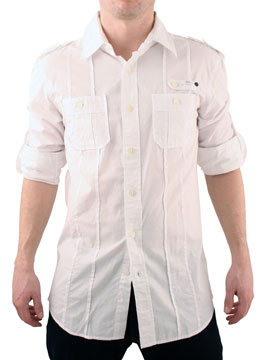 Gio Goi White Plainent Shirt