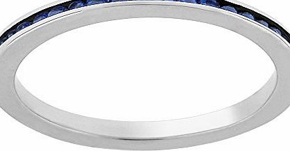 Gioiello Italiano - White gold ``Eternity`` ring with coloured corundums