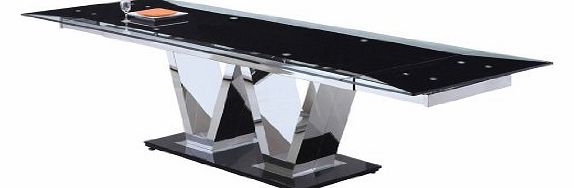 glass extending dining table