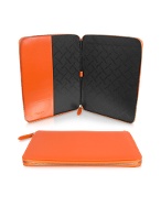 Class - Orange Leather Zippered Document Holder/Portfolio