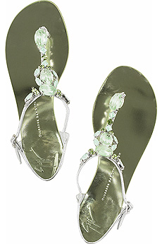 Bejeweled flat sandals